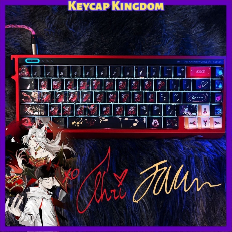 Gaming Keyboard Ergo - Faker Hall of Fame Ahri themed