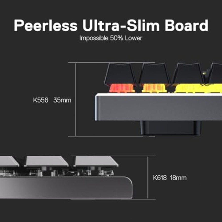 PRO 3-Mode RGB Mechanical Keyb - Keyboard Gaming Mac ulasan dan harga