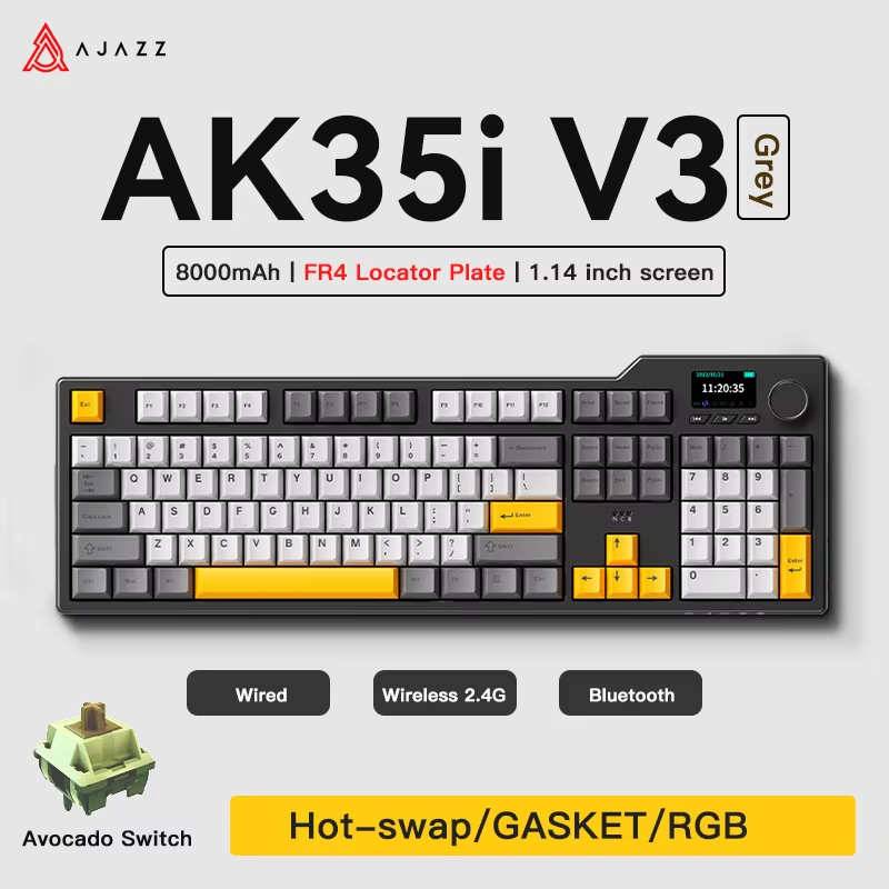Ajazz AK35I V3/V4 MAX Tri-mode - Keyboard Gaming Mac ulasan dan harga