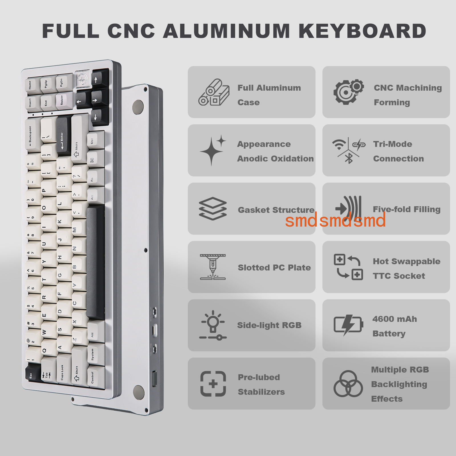 AL71 Silver CNC Aluminum Mecha - Keyboard Gaming Mac ulasan dan harga