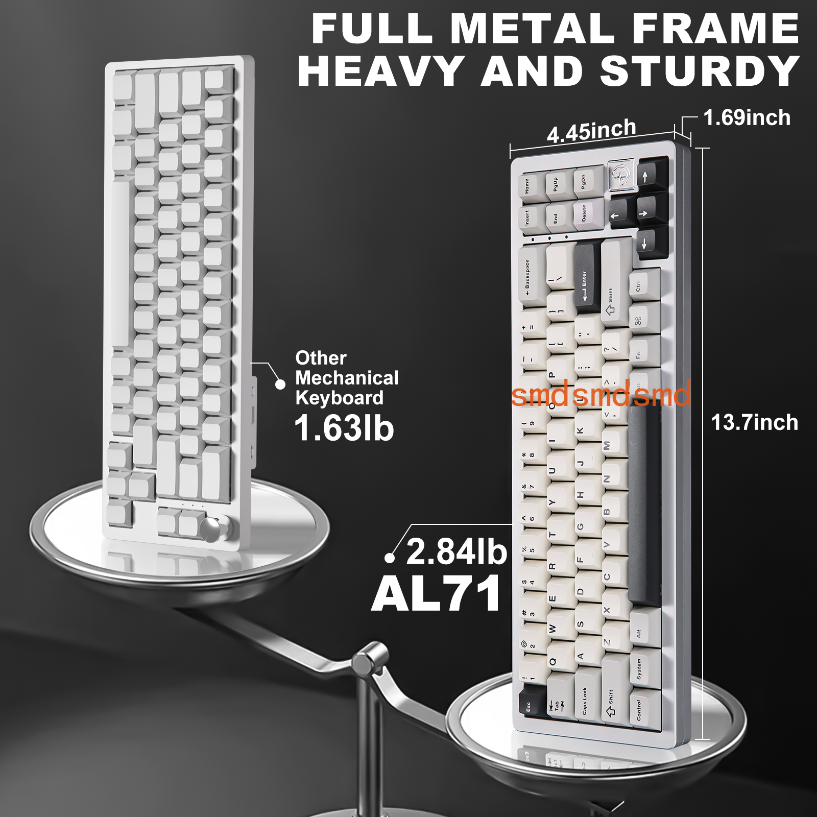 AL71 Silver CNC Aluminum Mecha - Keyboard Gaming Mac ulasan dan harga