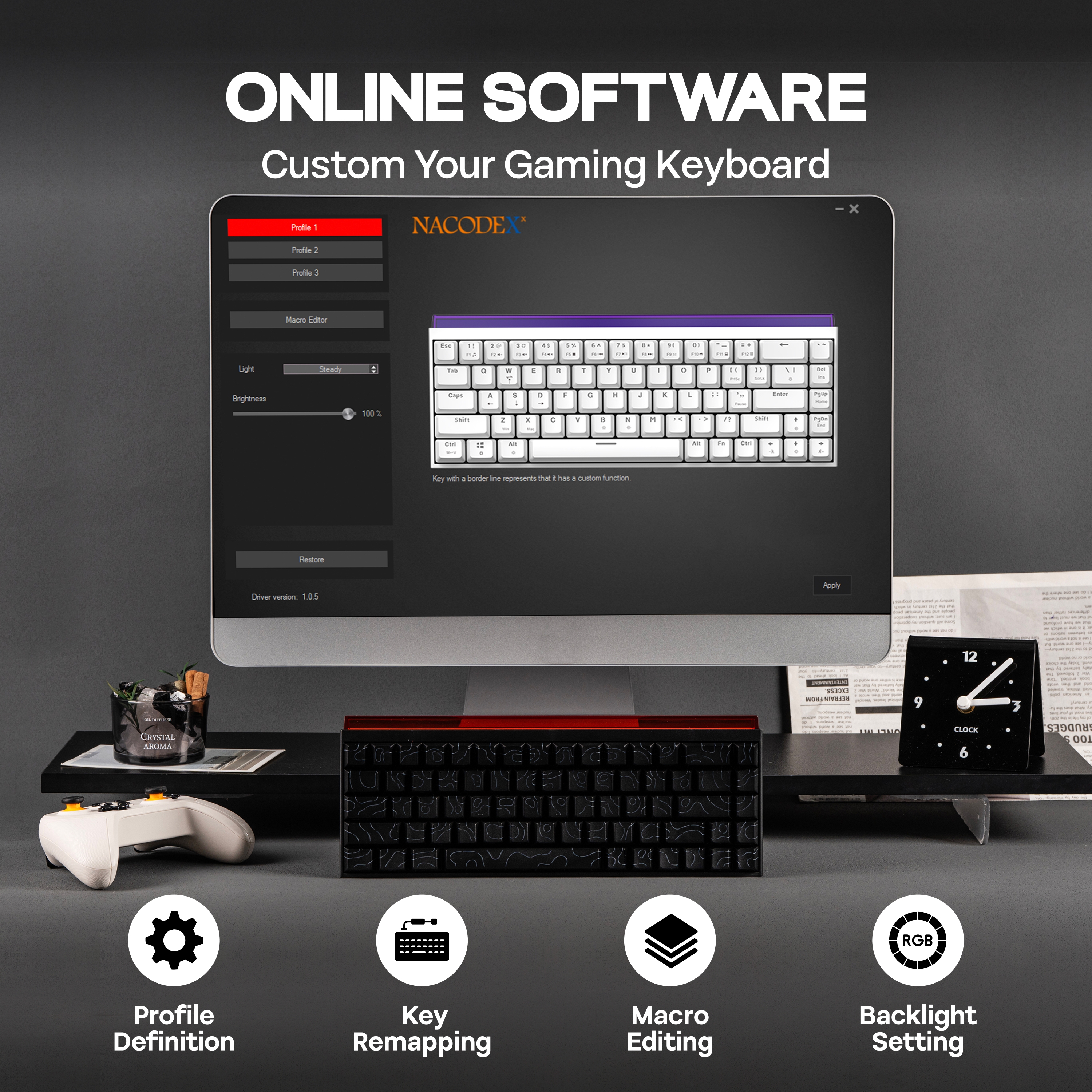 AJAZZ NK68 65% Compact Hot-Swa - Keyboard Gaming Mac ulasan dan harga