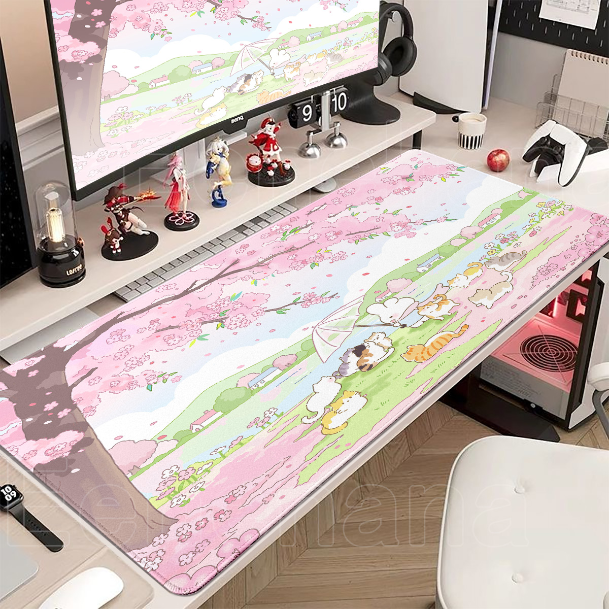 Spring Cute Rabbit Mouse Pad L - Gaming Keyboard Higround ulasan dan harga