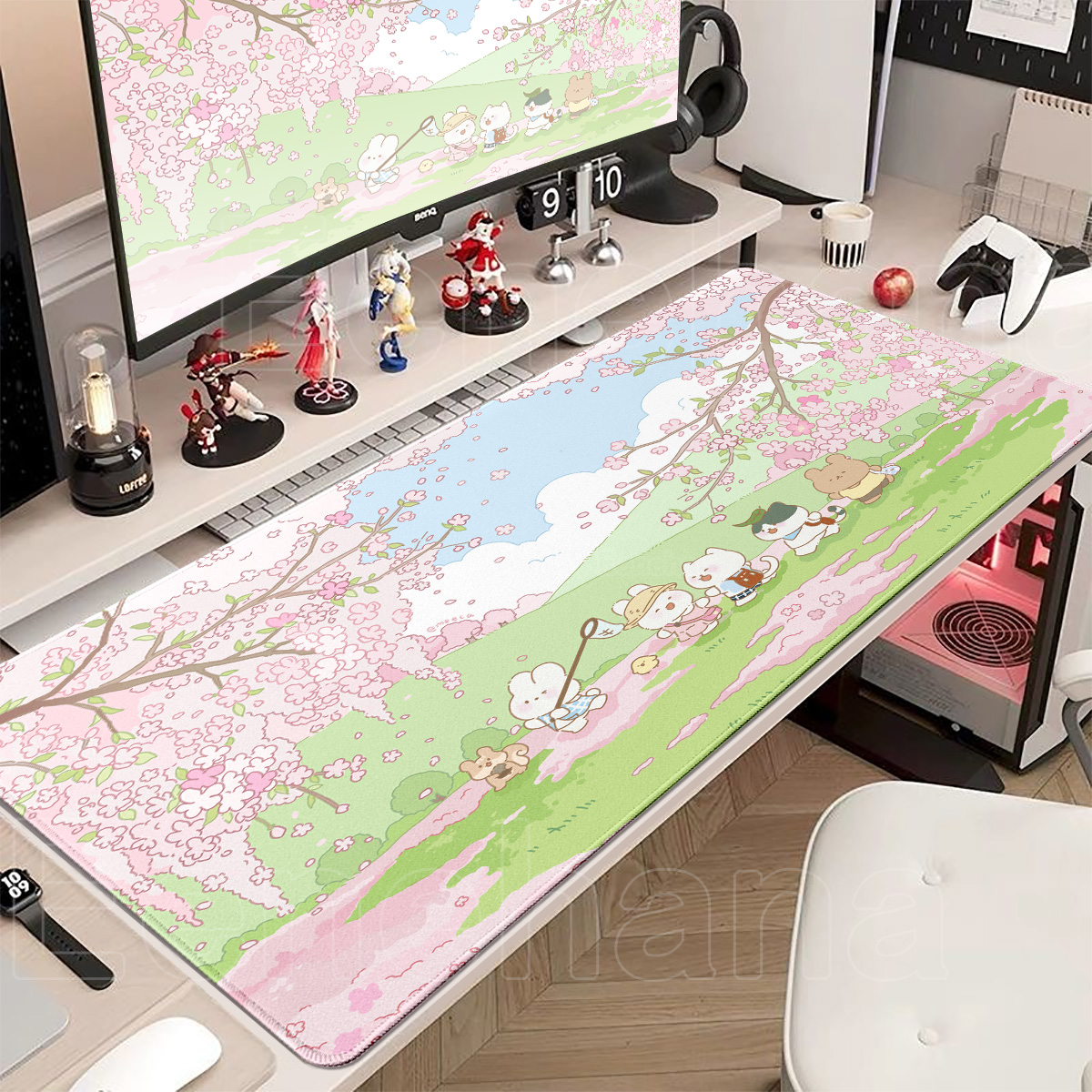 Spring Cute Rabbit Mouse Pad L - Gaming Keyboard Higround ulasan dan harga