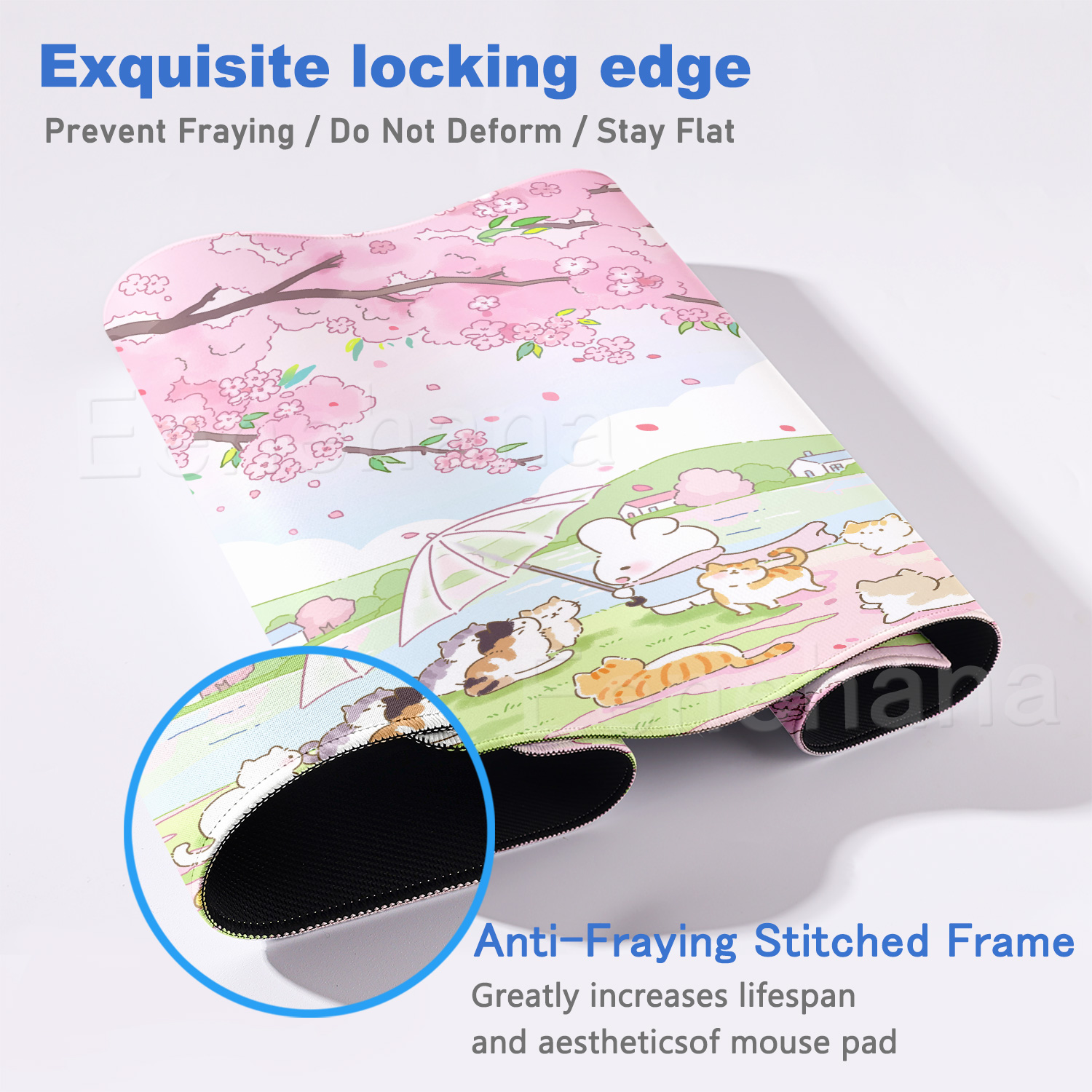 Spring Cute Rabbit Mouse Pad L - Gaming Keyboard Higround ulasan dan harga