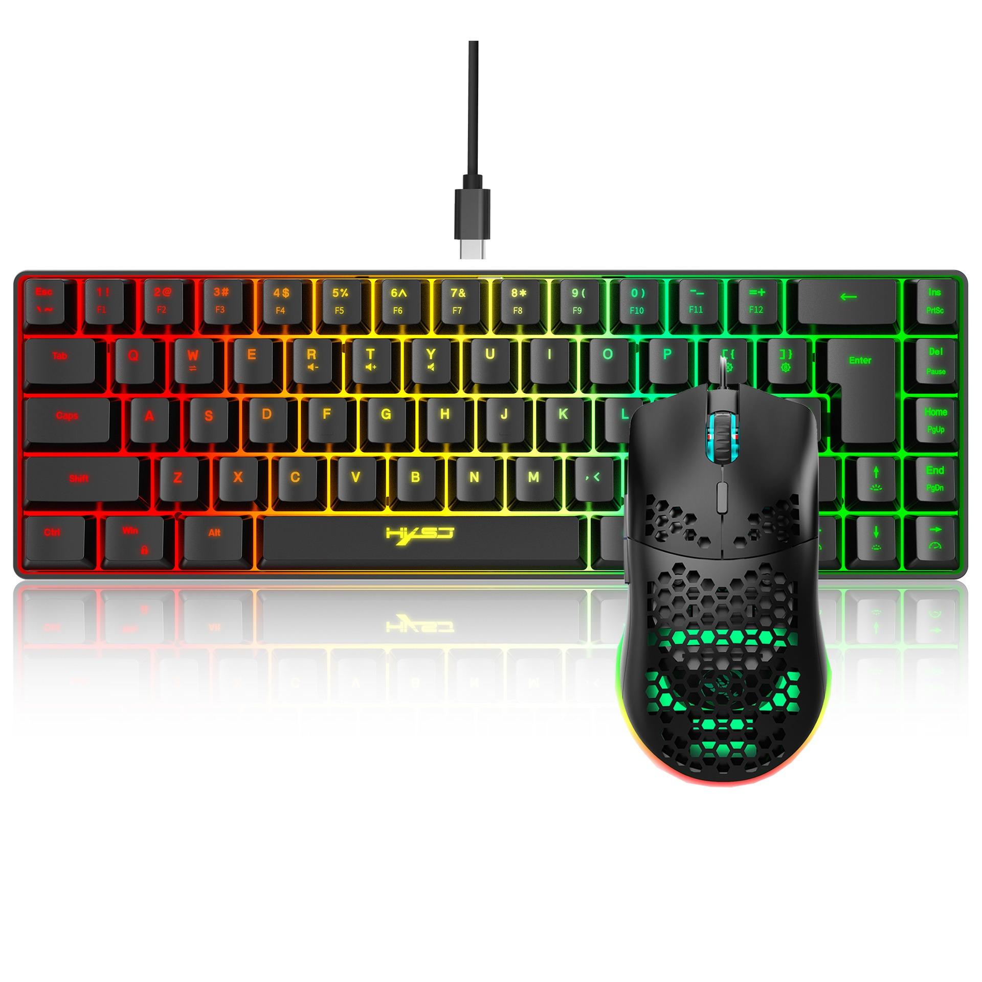 Keyboard and Mouse 68key Wired - Gaming Keyboard Mouse Set ulasan dan harga