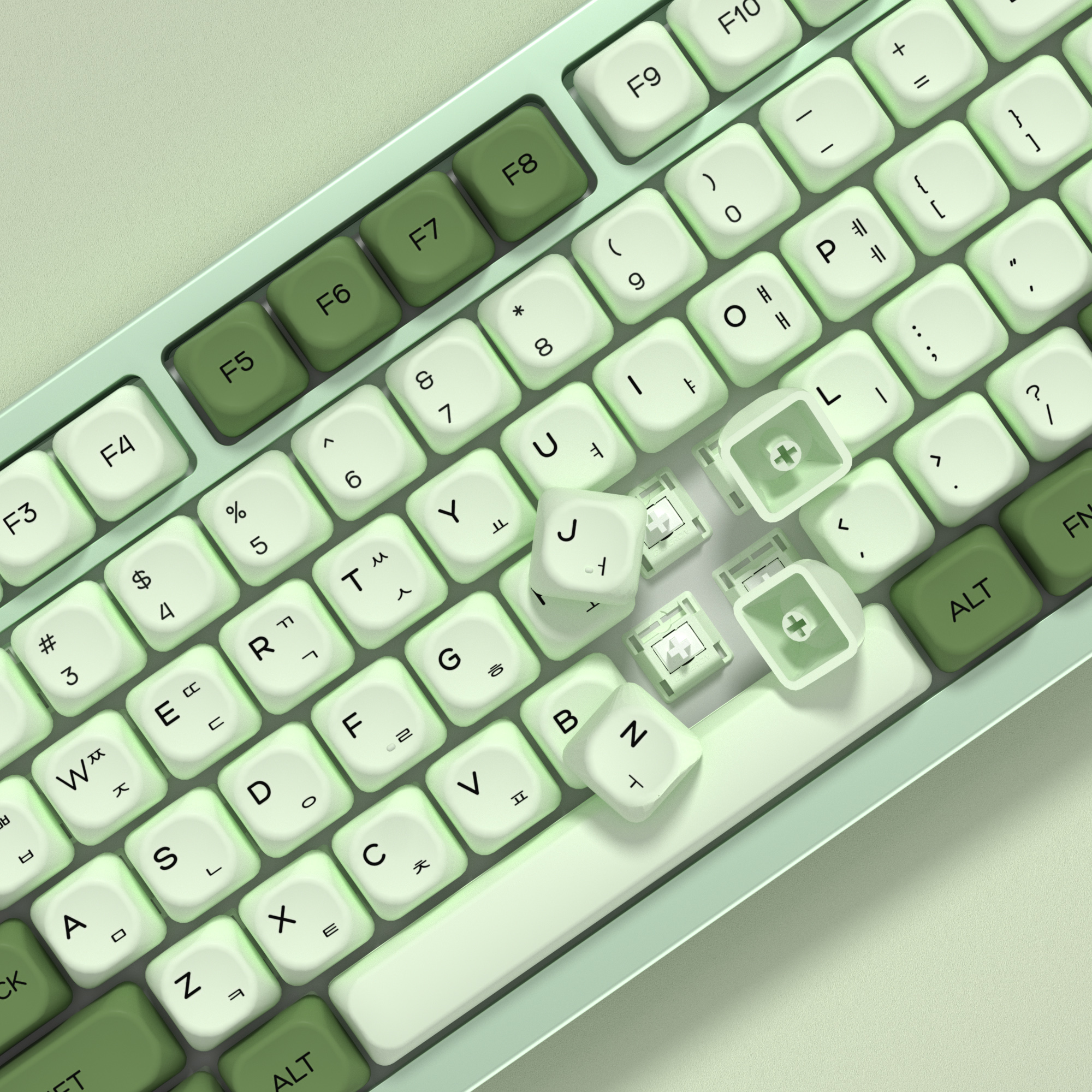 KBDiy Matcha Korean Keycap Gre - Keyboard Gaming Mac ulasan dan harga