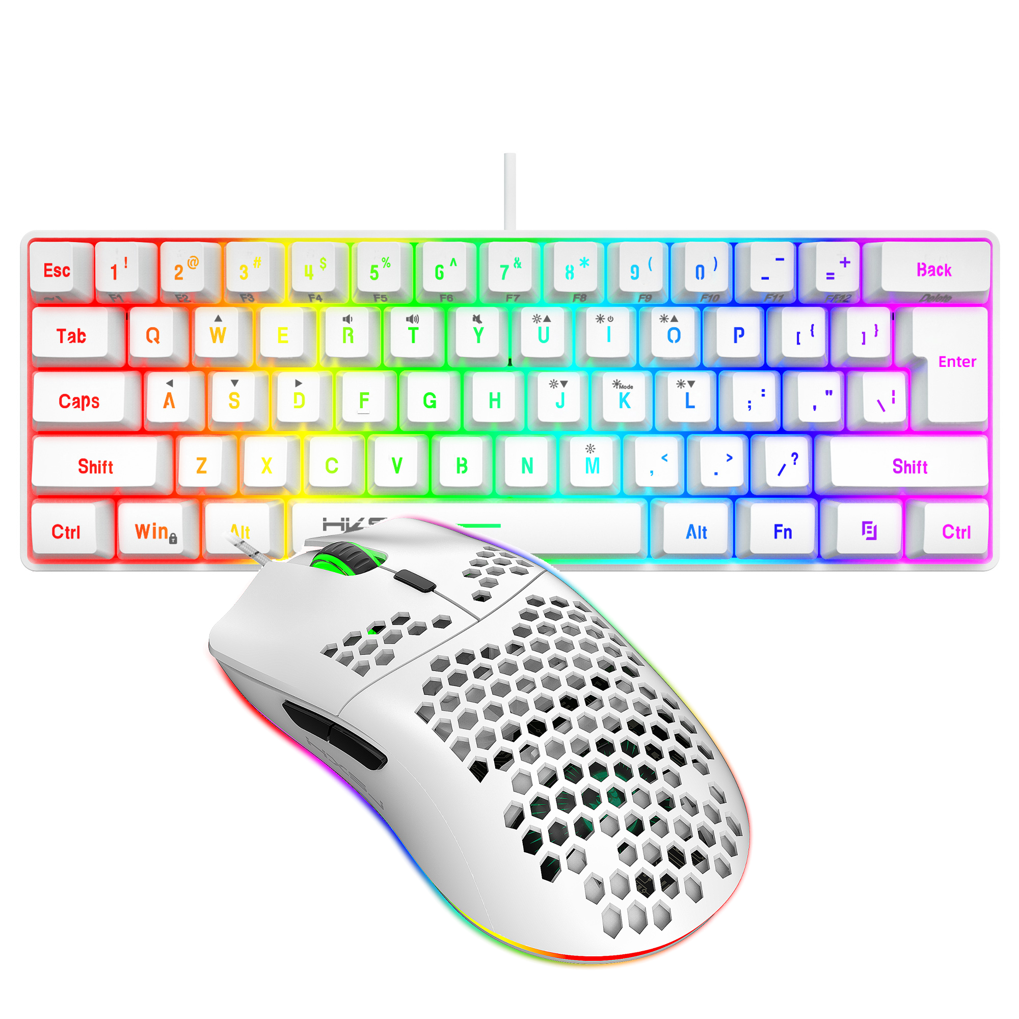 Hot selling HXSJ 61 keys V700  - Gaming Keyboard Mouse Set ulasan dan harga