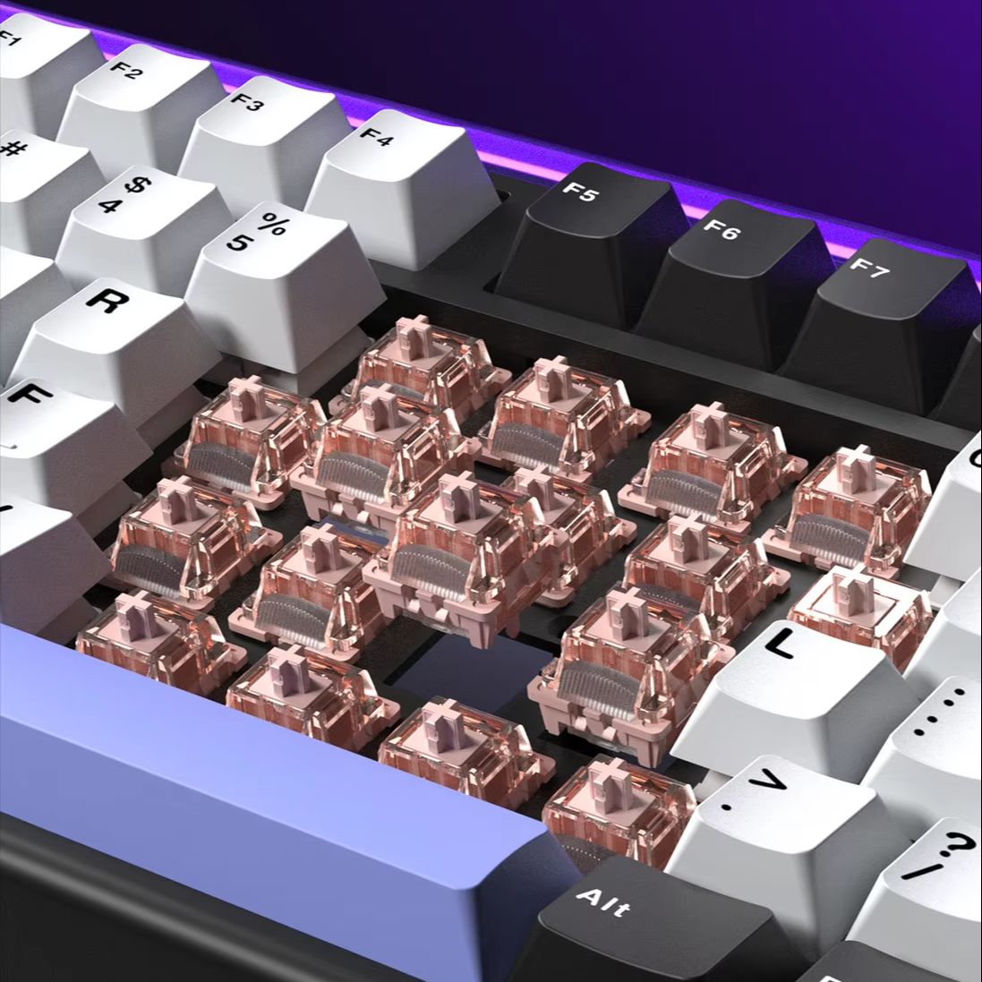 AULA H108 Tri-Mode Mechanical  - Gaming Keyboard No Number Pad ulasan dan harga