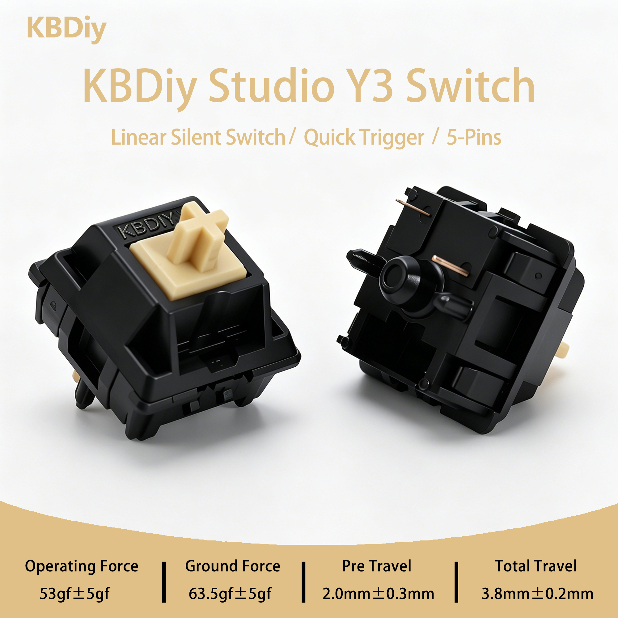 KBDiy Y3 Silent Switch Linear  - Keyboard Lube Kit ulasan dan harga