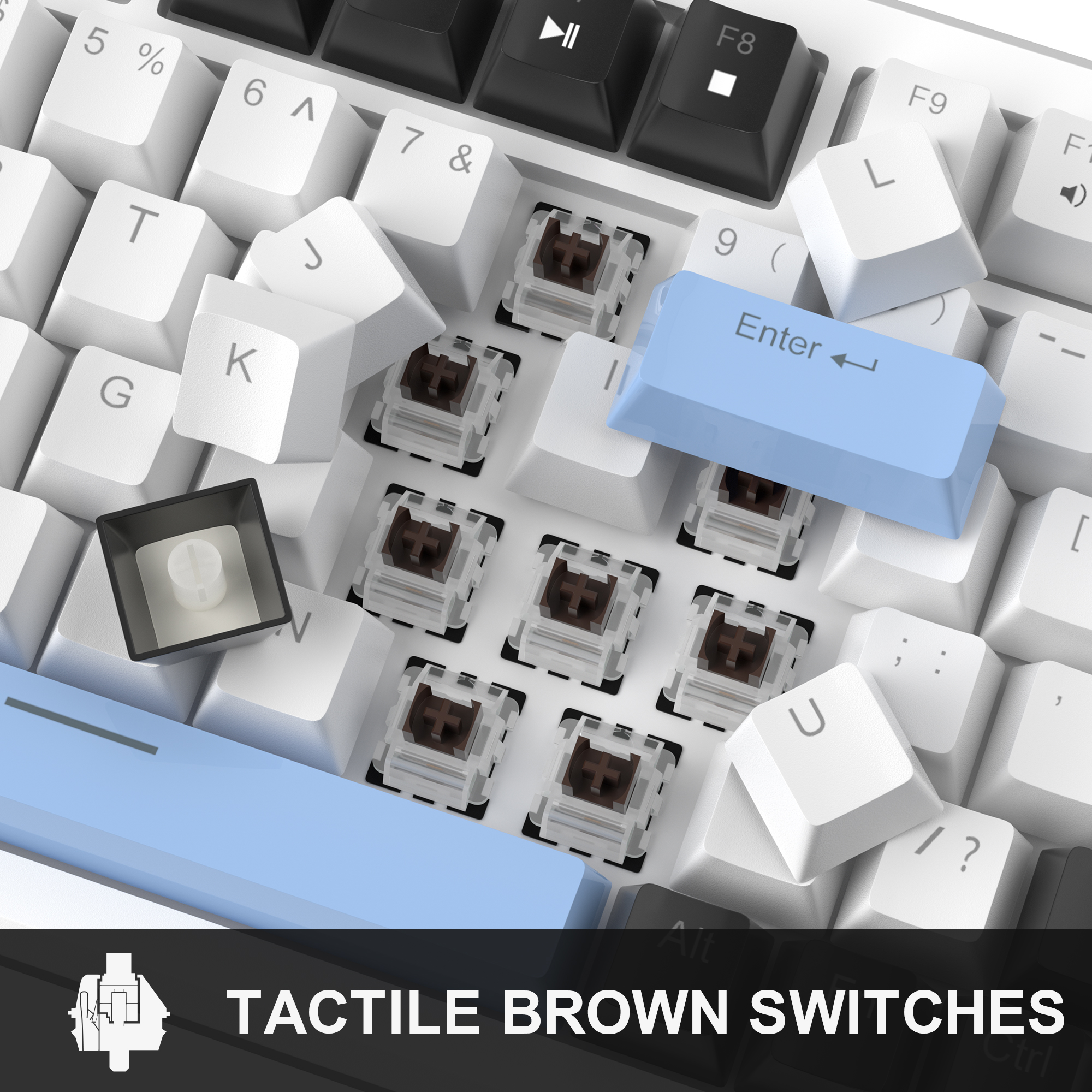 MageGee 75% Mechanical Gaming  - Gaming Keyboard Blue Switches ulasan dan harga