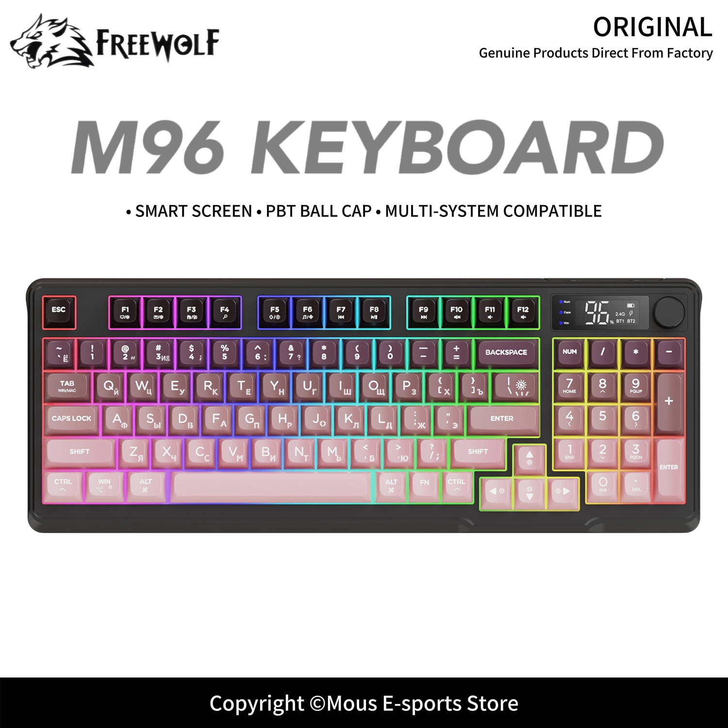 M96 FREEWOLF Multi-Device Gami - Keyboard Gaming Mac ulasan dan harga