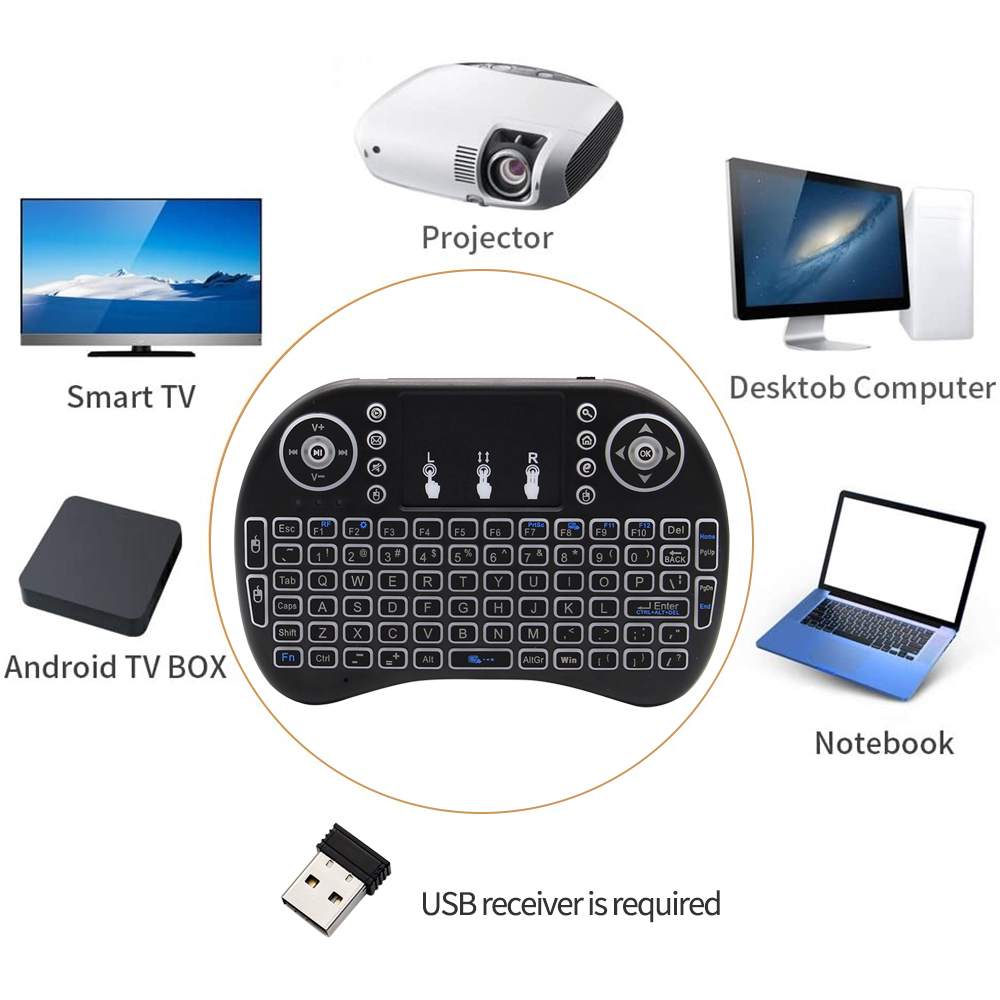 Backlit English Russian French - Gaming Keyboard Wireless ulasan dan harga