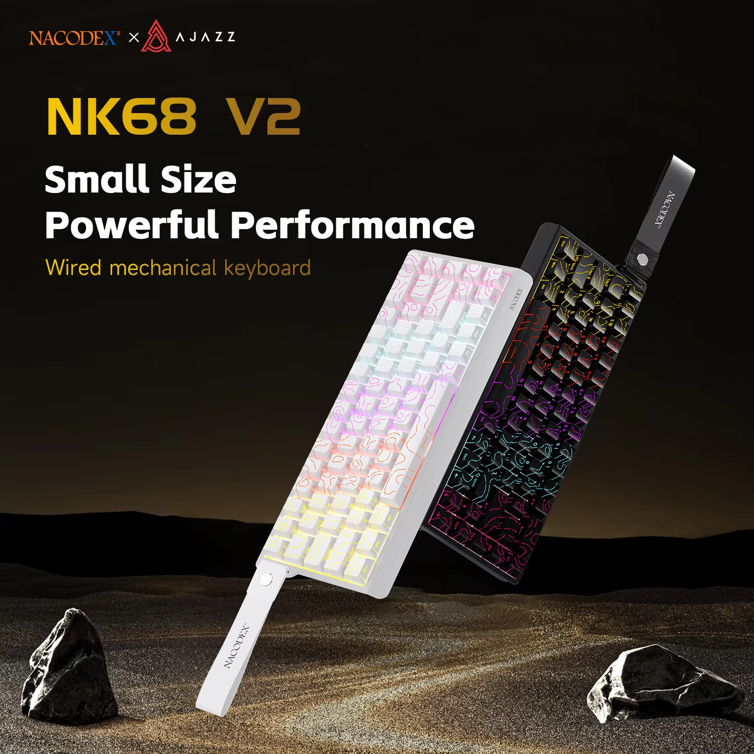 AJAZZ NK68V2 Single-Mode Wired - Gaming Keyboard Blue Switches ulasan dan harga