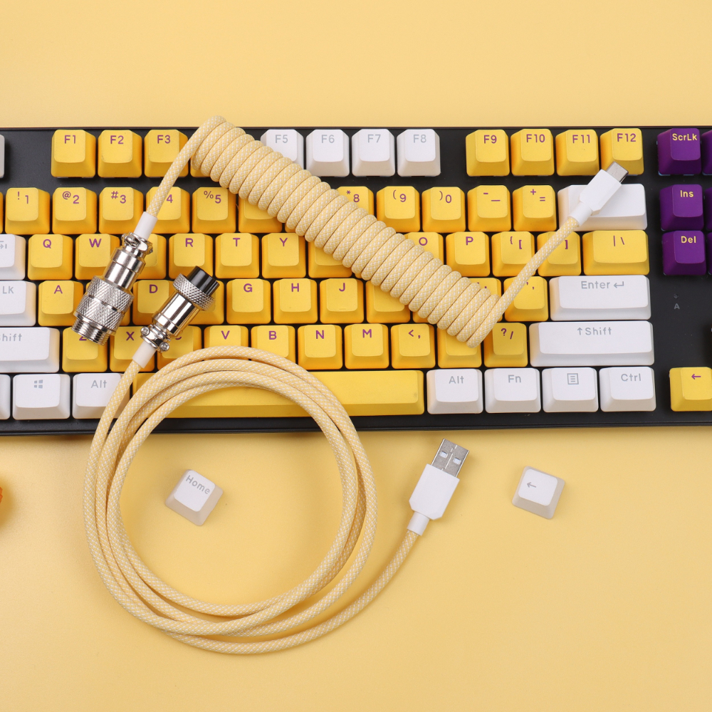 Coiled Cable Keyboard USB Type - Gaming Keyboard Types ulasan dan harga