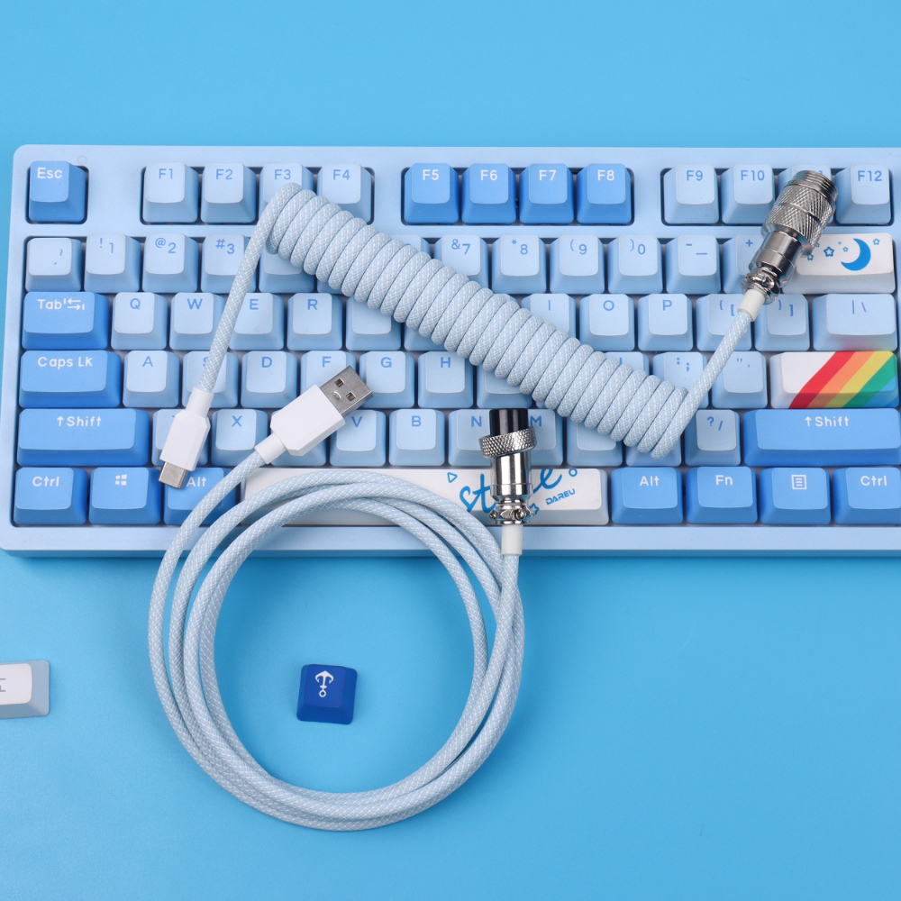 Coiled Cable Keyboard USB Type - Gaming Keyboard Types ulasan dan harga