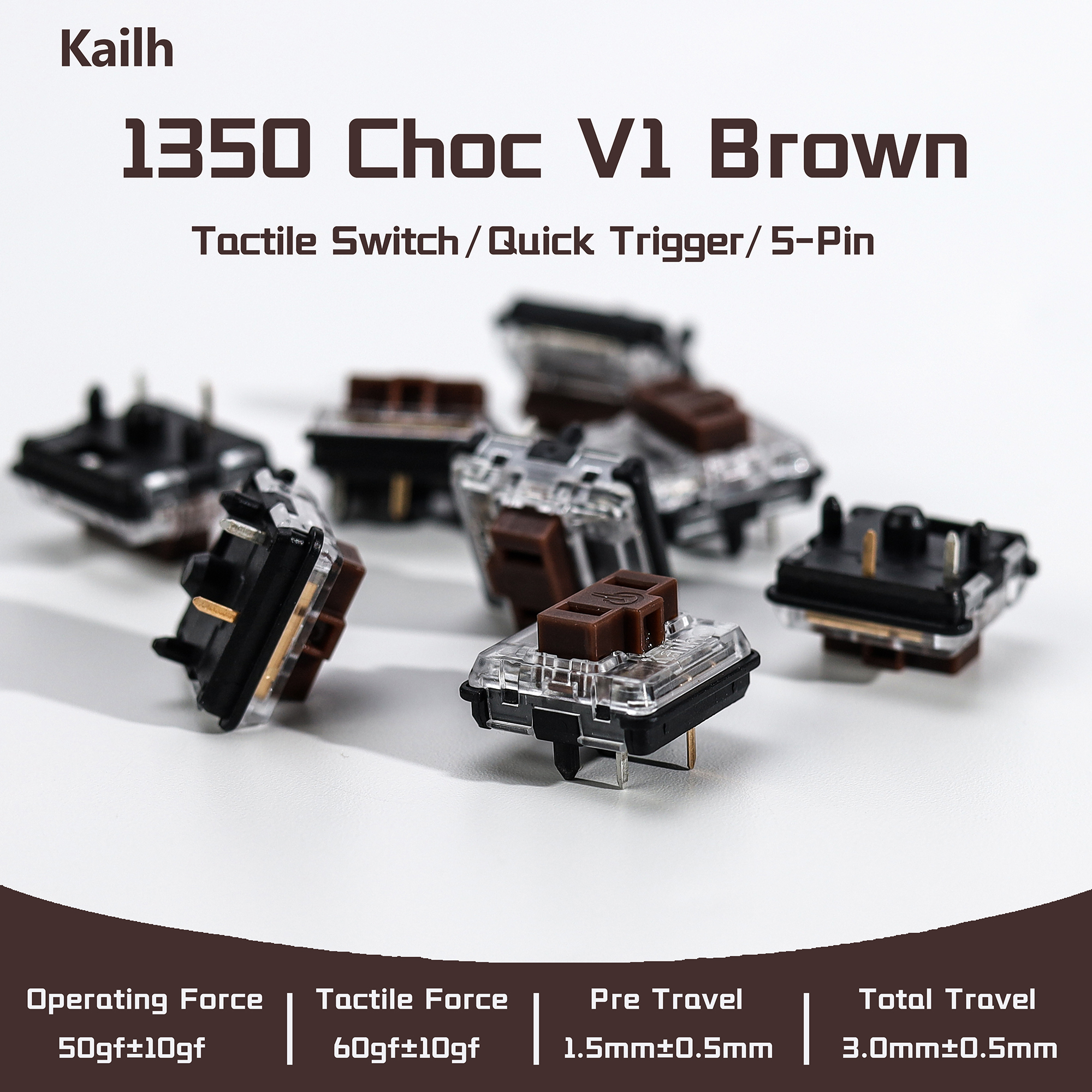 Kailh 1350 Choc V1 Brown Switc - Gaming Keyboard Ergo ulasan dan harga