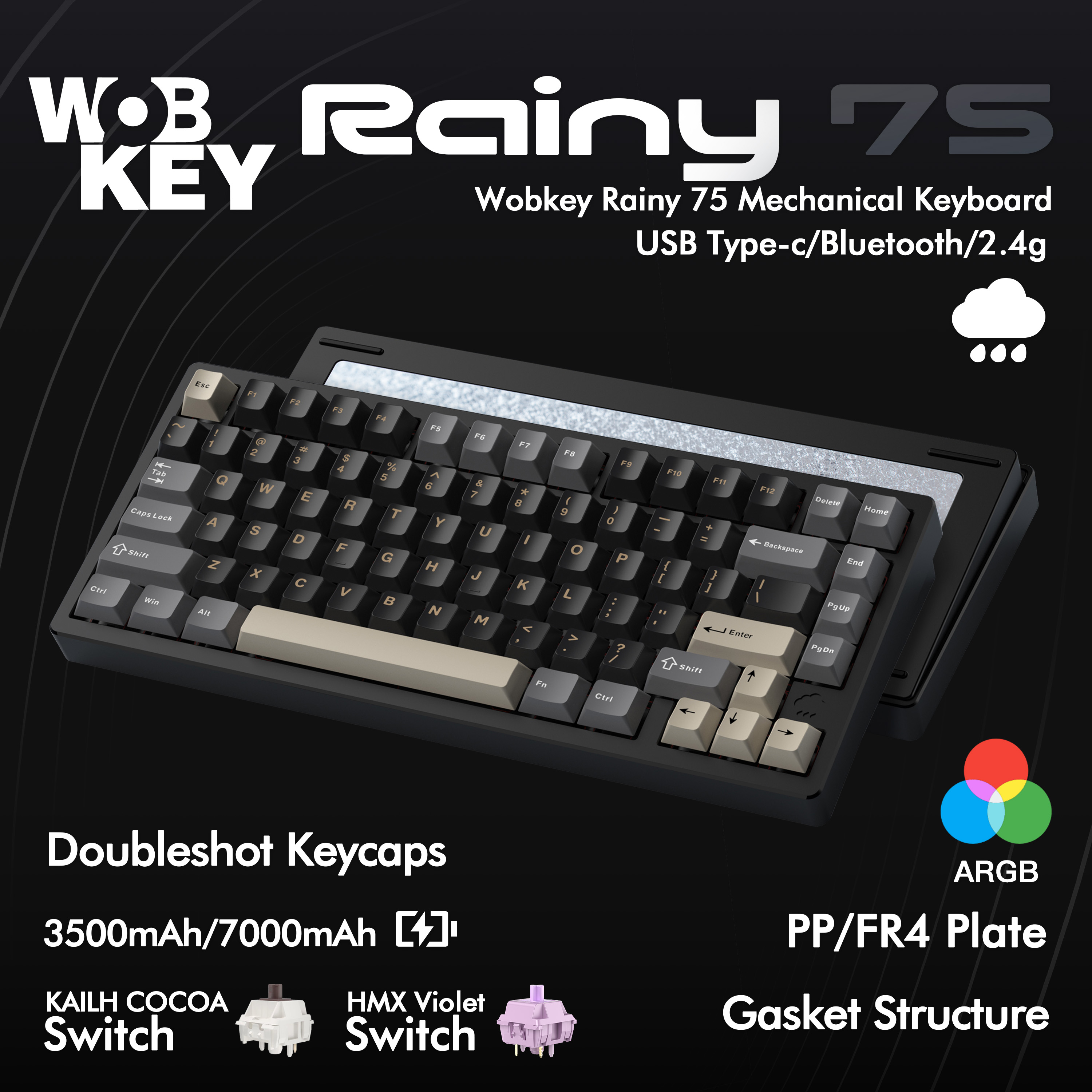WOBKEY WOB Rainy75 Mechanical  - Keyboard Gaming Mac ulasan dan harga