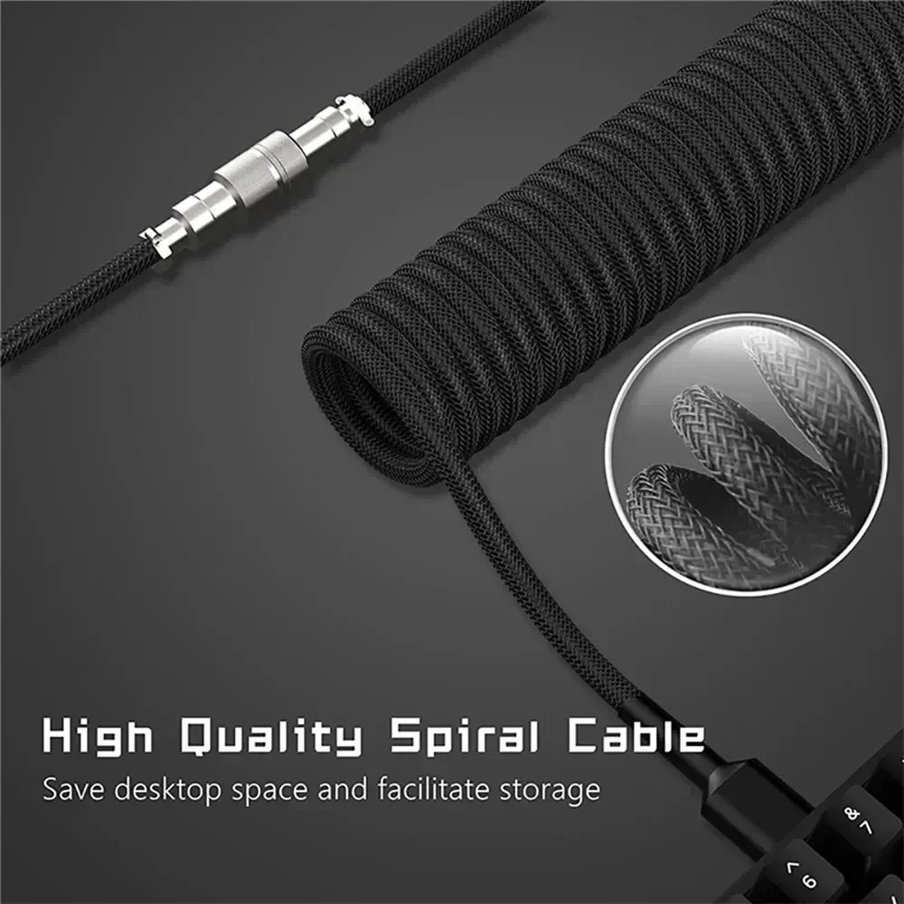 Aviator Coiled Keyboard Cable, - Gaming Keyboard Types ulasan dan harga