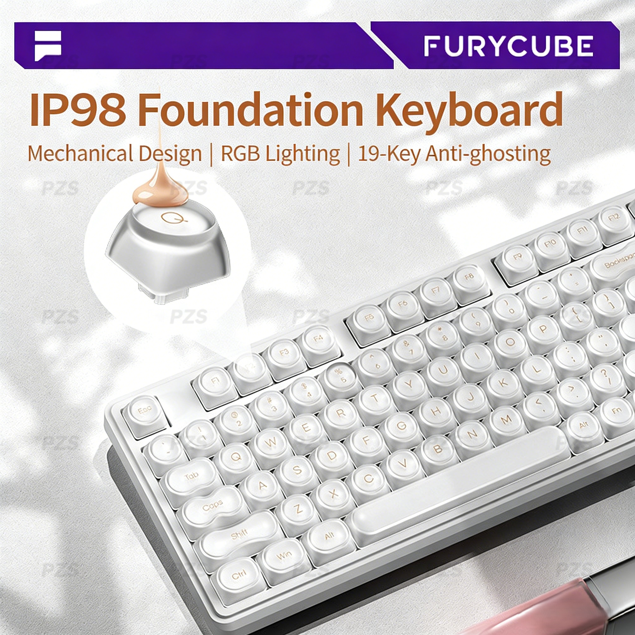 FURYCUBE IP98 Wired Gaming Mem - Gaming Keyboard Ip98 ulasan dan harga