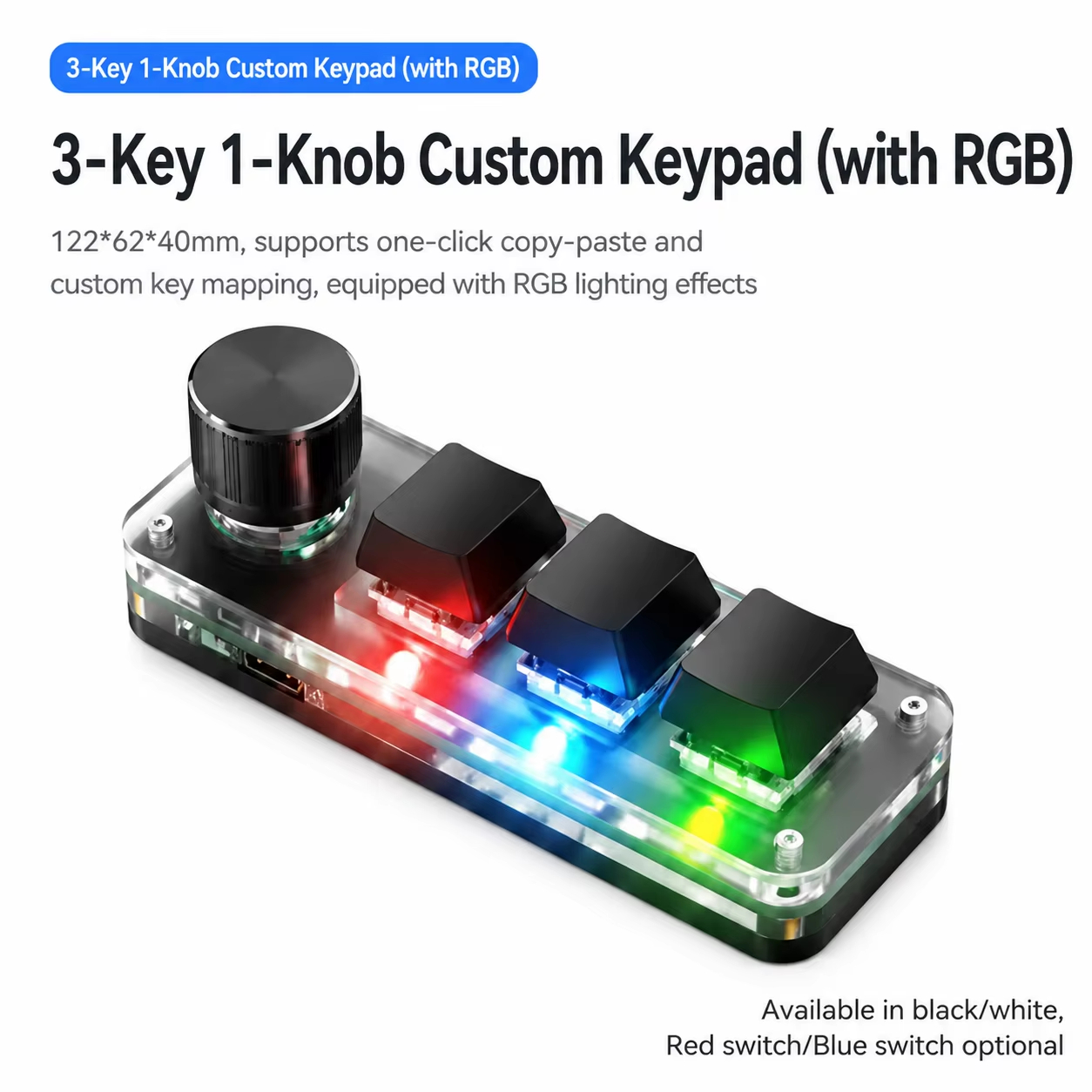 Programmable 3 Keys With Knob  - Gaming Keyboard No Number Pad ulasan dan harga