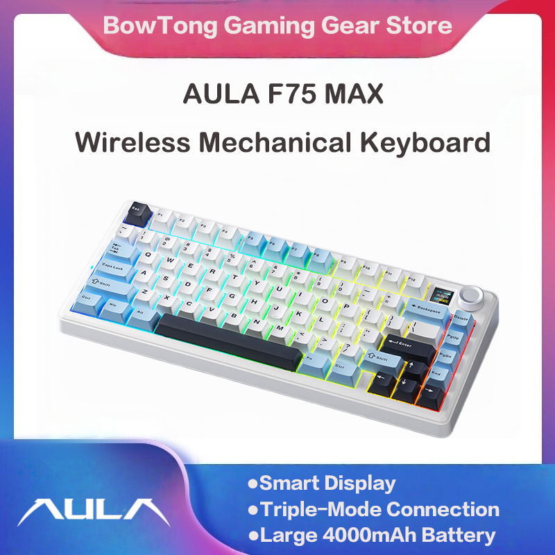 AULA F75 MAX 75% Tri-Mode Mech - Keyboard Gaming Mac ulasan dan harga