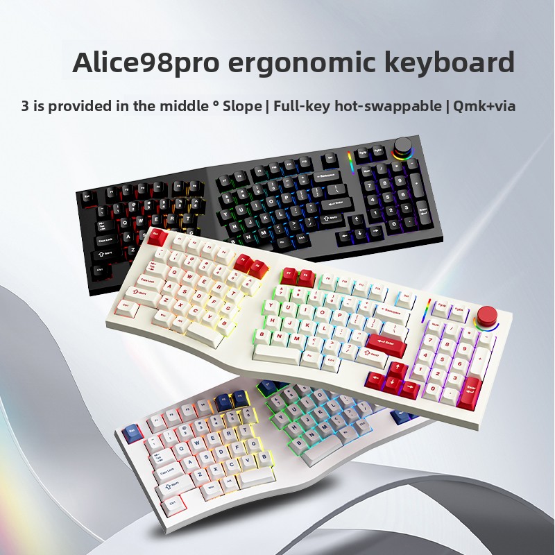 FEKER Alice98pro Mechanical Ke - Gaming Keyboard Blue Switches ulasan dan harga