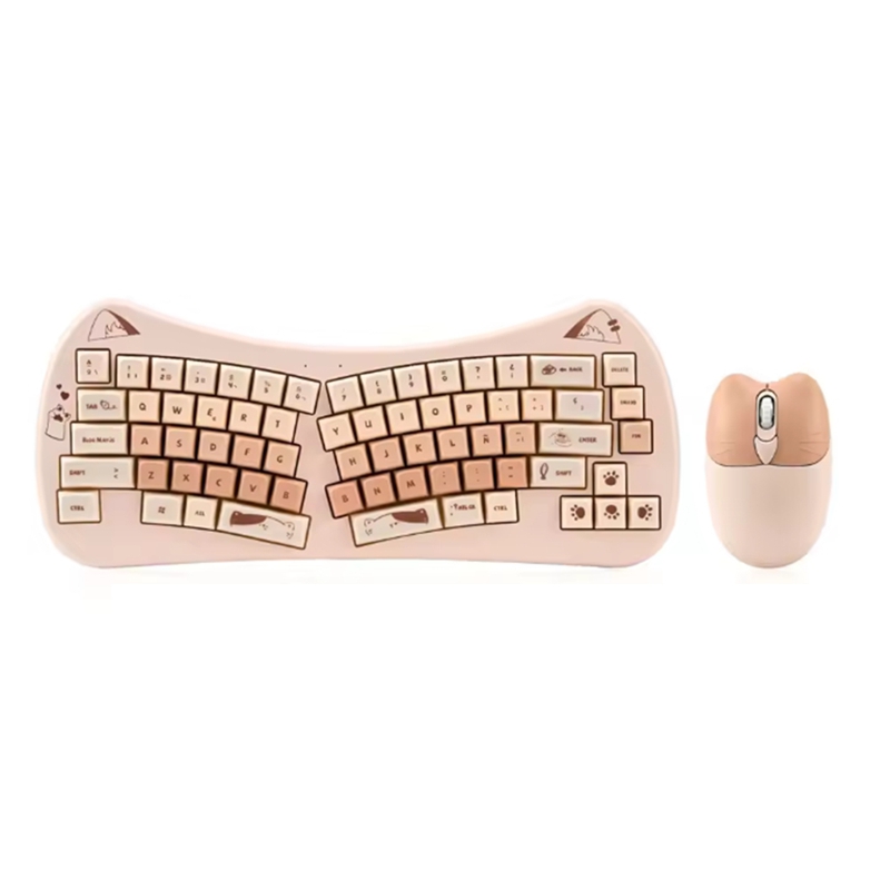 68 Key Cat Ear Mechanical Keyb - Gaming Keyboard Mouse Wireless ulasan dan harga