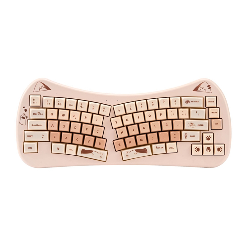 68 Key Cat Ear Mechanical Keyb - Gaming Keyboard Mouse Wireless ulasan dan harga