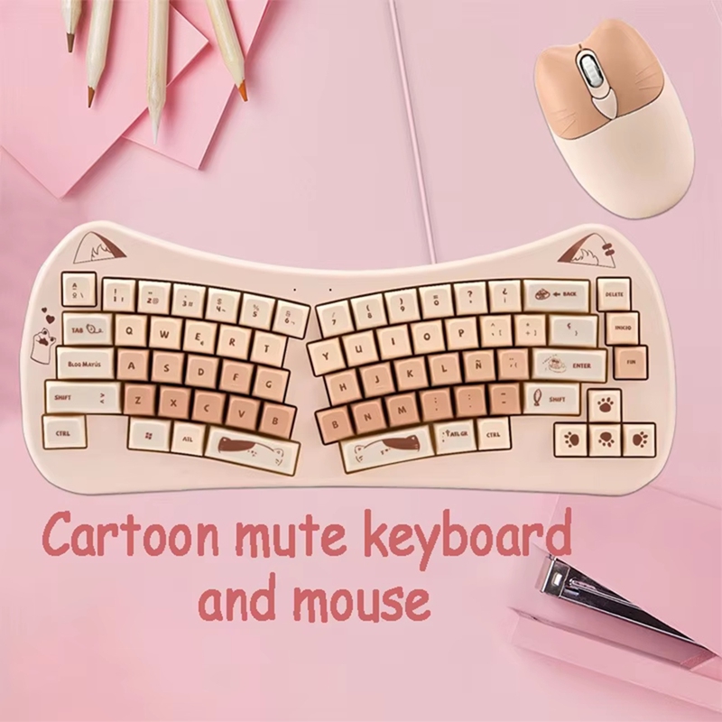 68 Key Cat Ear Mechanical Keyb - Gaming Keyboard Mouse Wireless ulasan dan harga